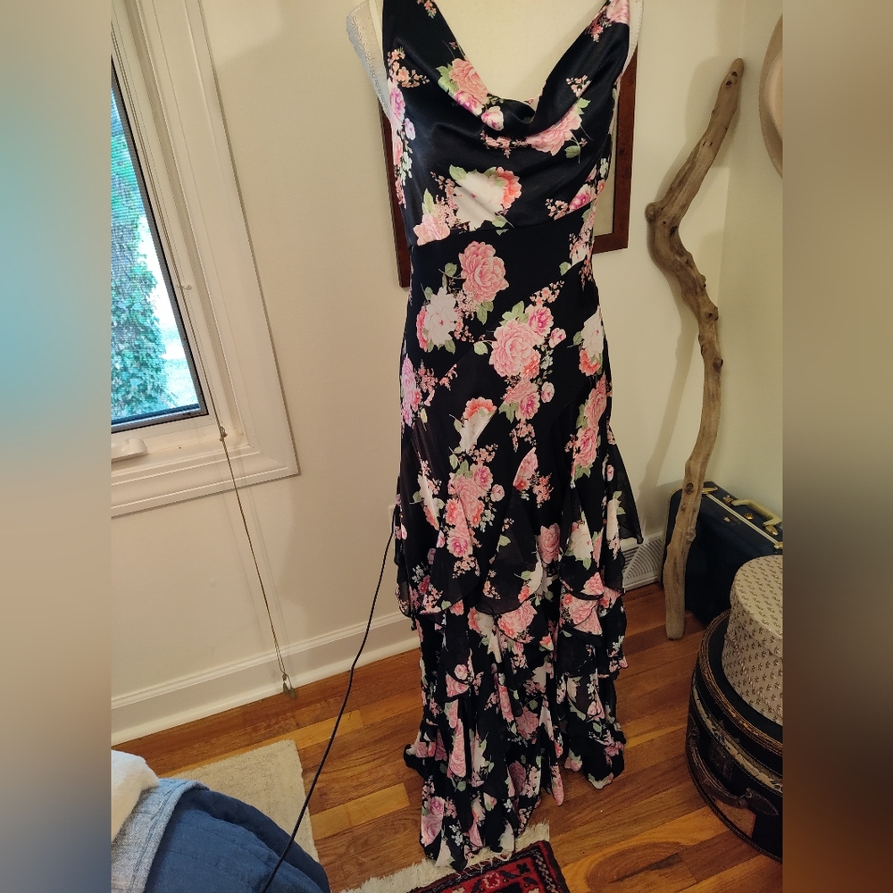Floral Maxi Black And Pink